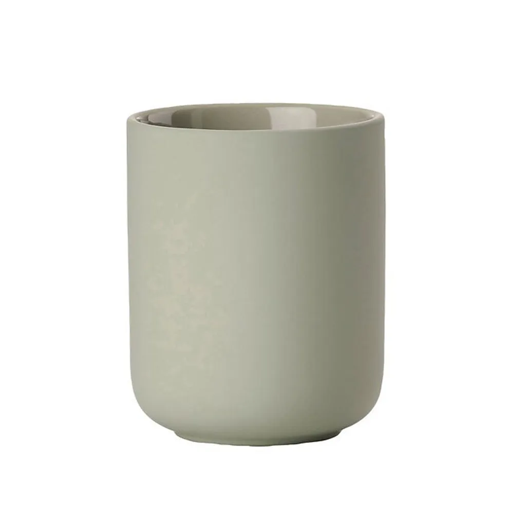 Ume Bathroom Accessories Set - Free Standing - Stoneware/Eucalyptus