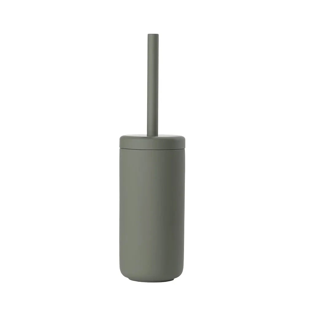 Ume Bathroom Accessories Set - Free Standing - Stoneware/Olive Green