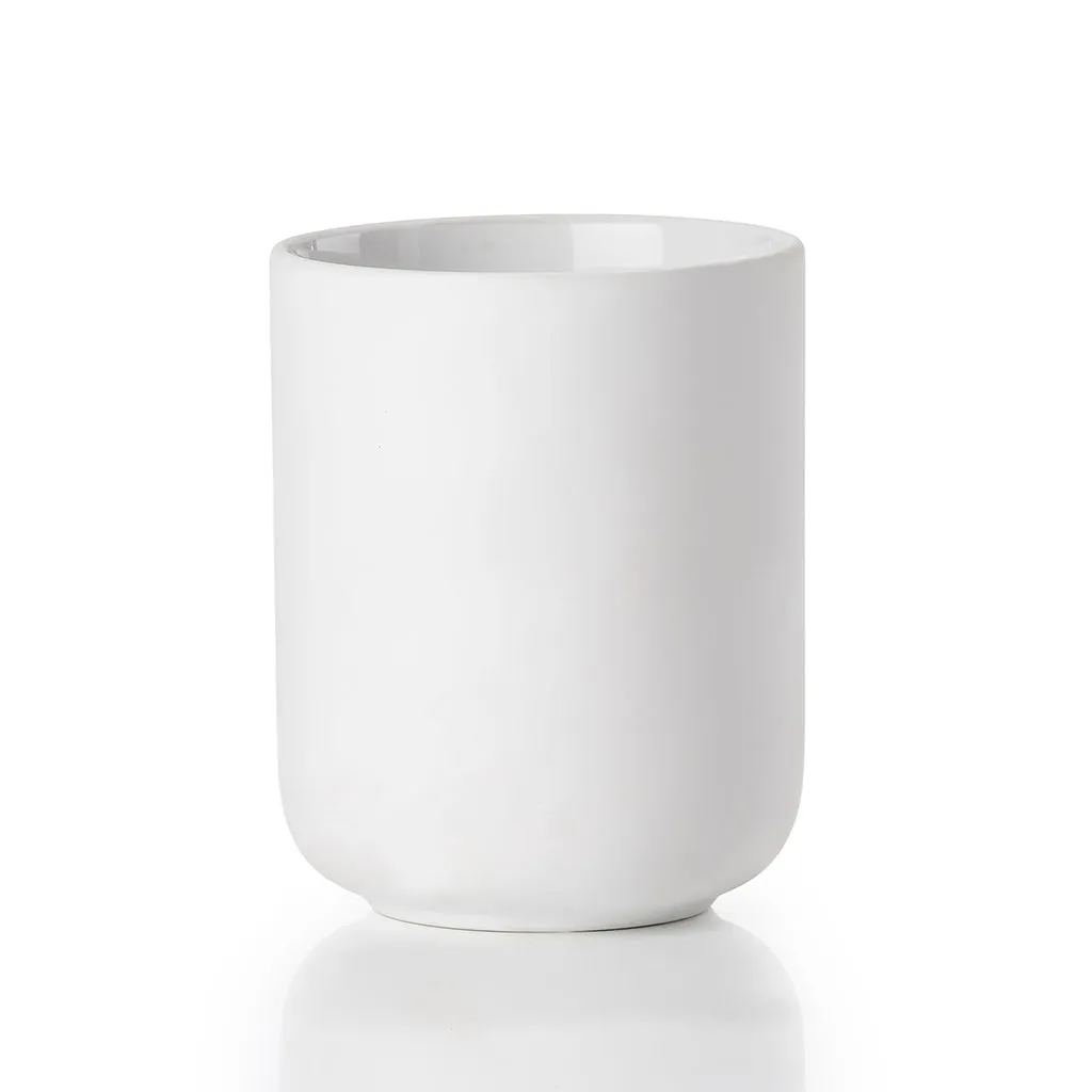 Ume Bathroom Accessories Set - Free Standing - Stoneware/White