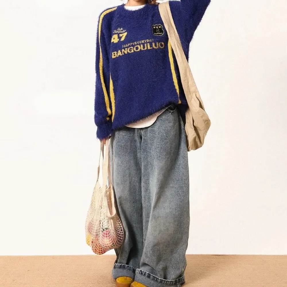Urban loose street racing style"Sweater