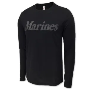 USMC Long Sleeve Performance T (Black)