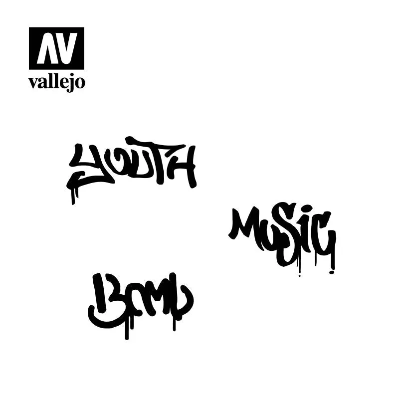 Vallejo Hobby Stencils  ST-LET003 Street Art Nº1