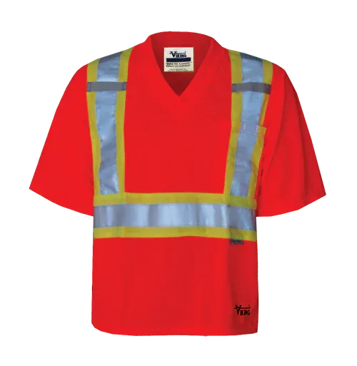 Viking® V-Neck Safety Short Sleeve T-Shirt, Style 6005