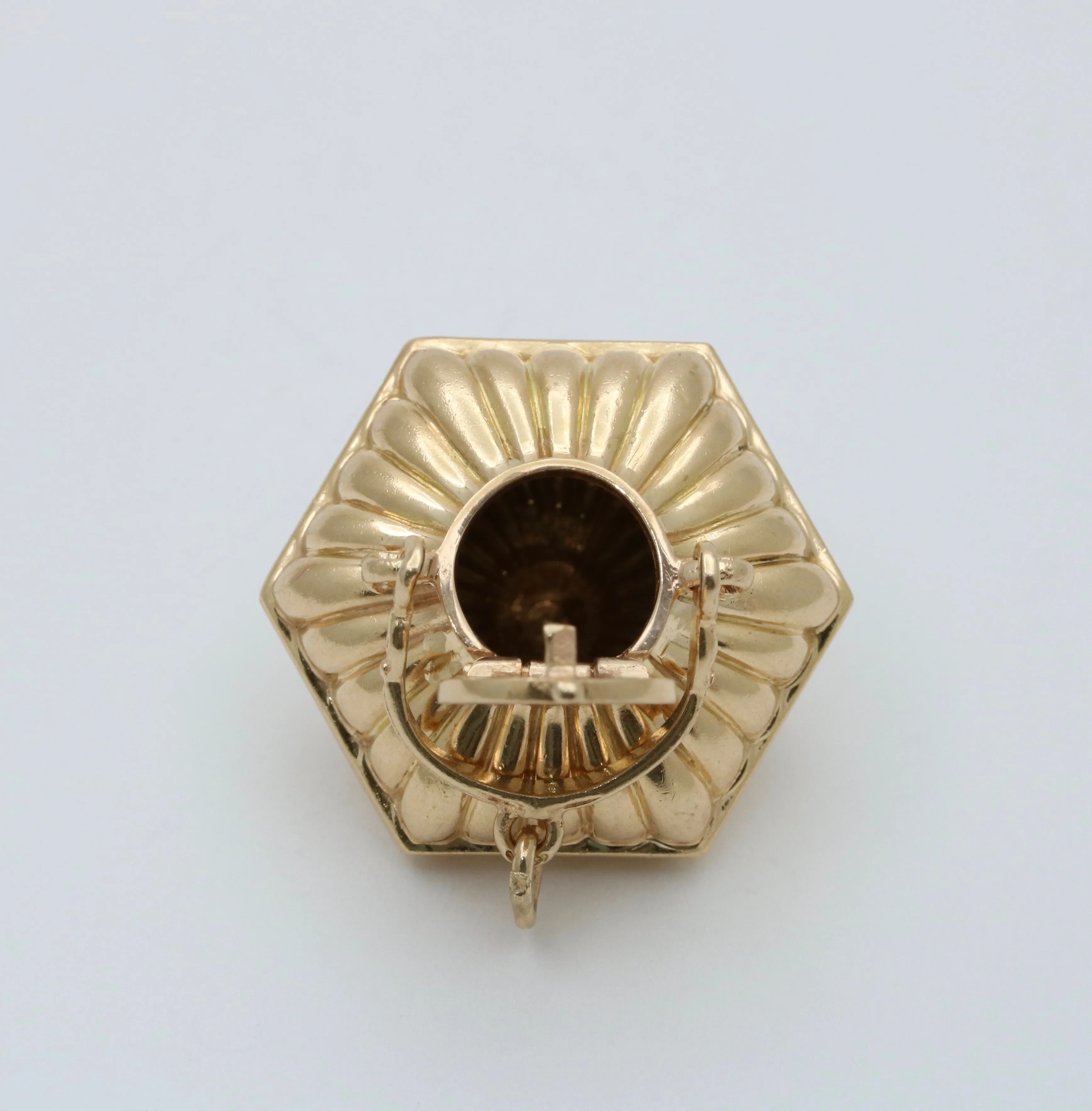 Vintage 14K Gold Lantern Shaped Bottle Pendant
