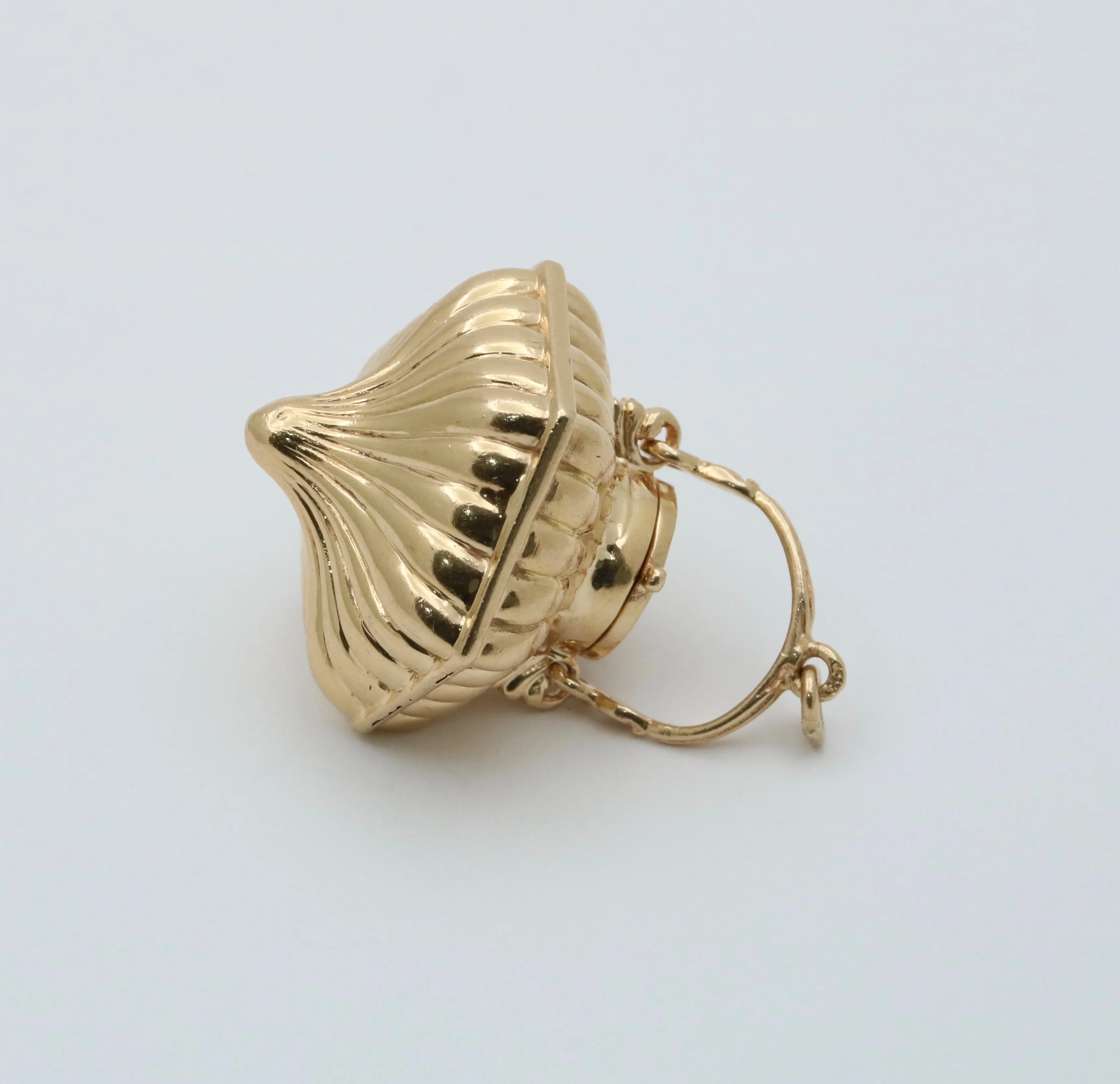 Vintage 14K Gold Lantern Shaped Bottle Pendant