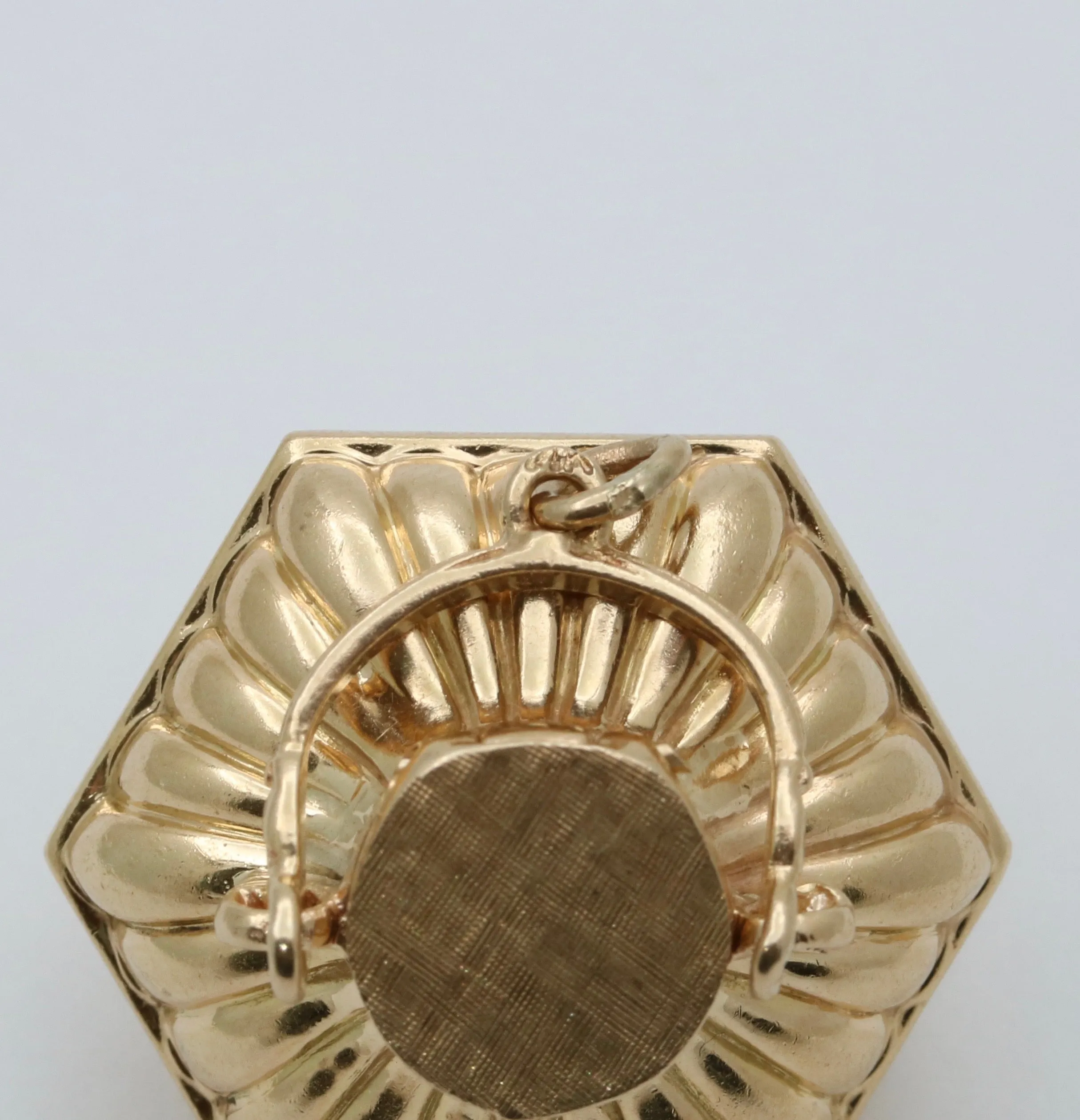 Vintage 14K Gold Lantern Shaped Bottle Pendant