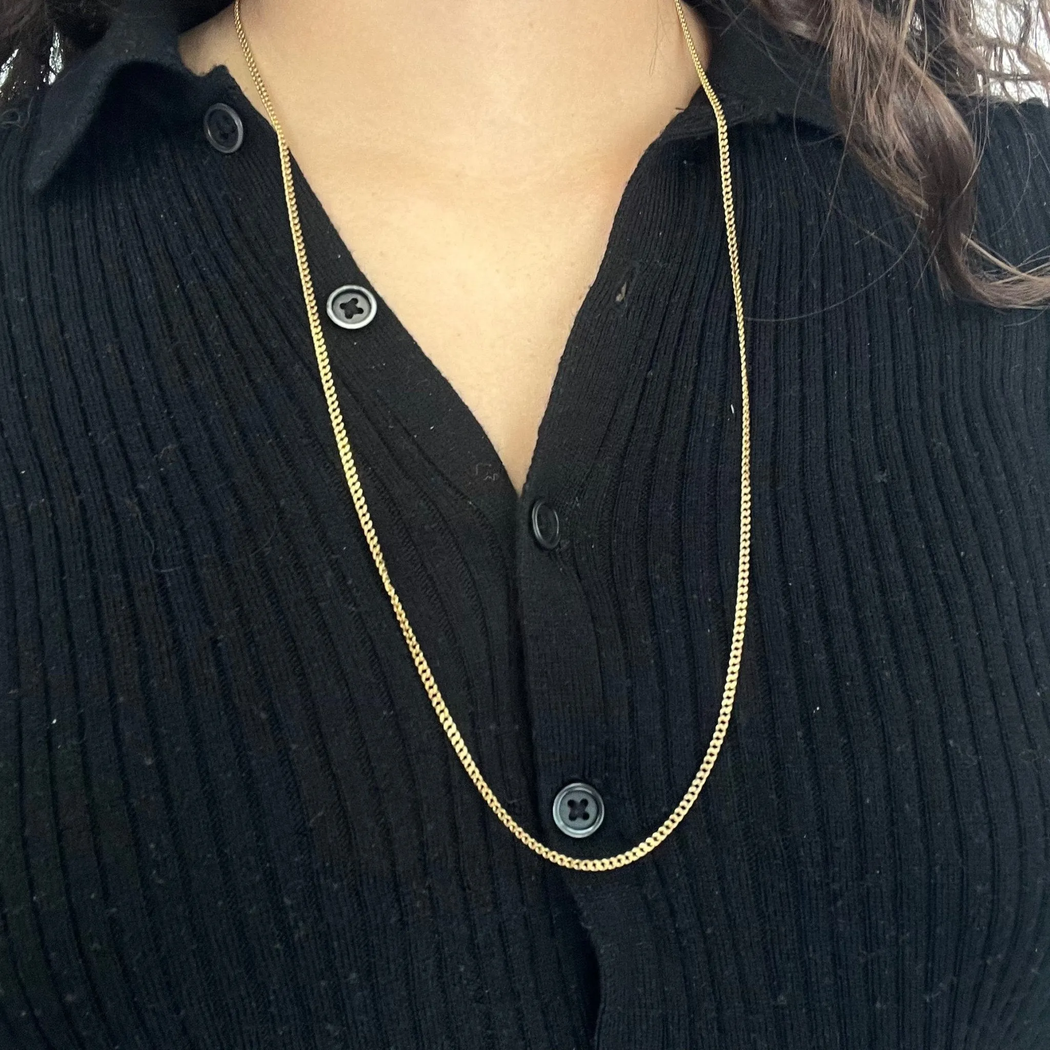 Vintage Curb Link Long Chain