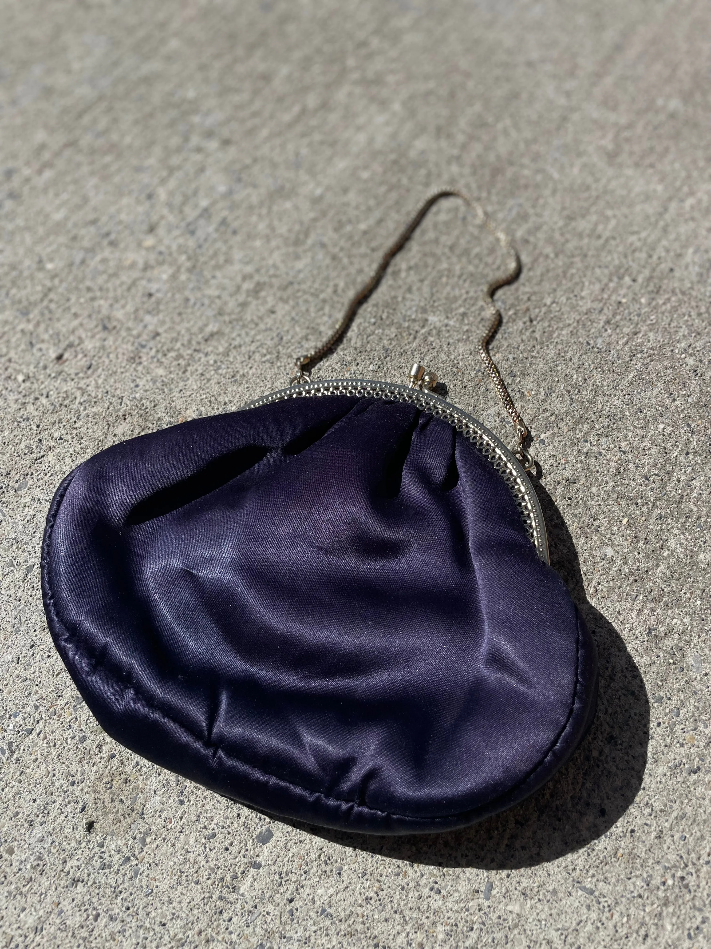 Vintage Midnight Blue Evening Bag Purse