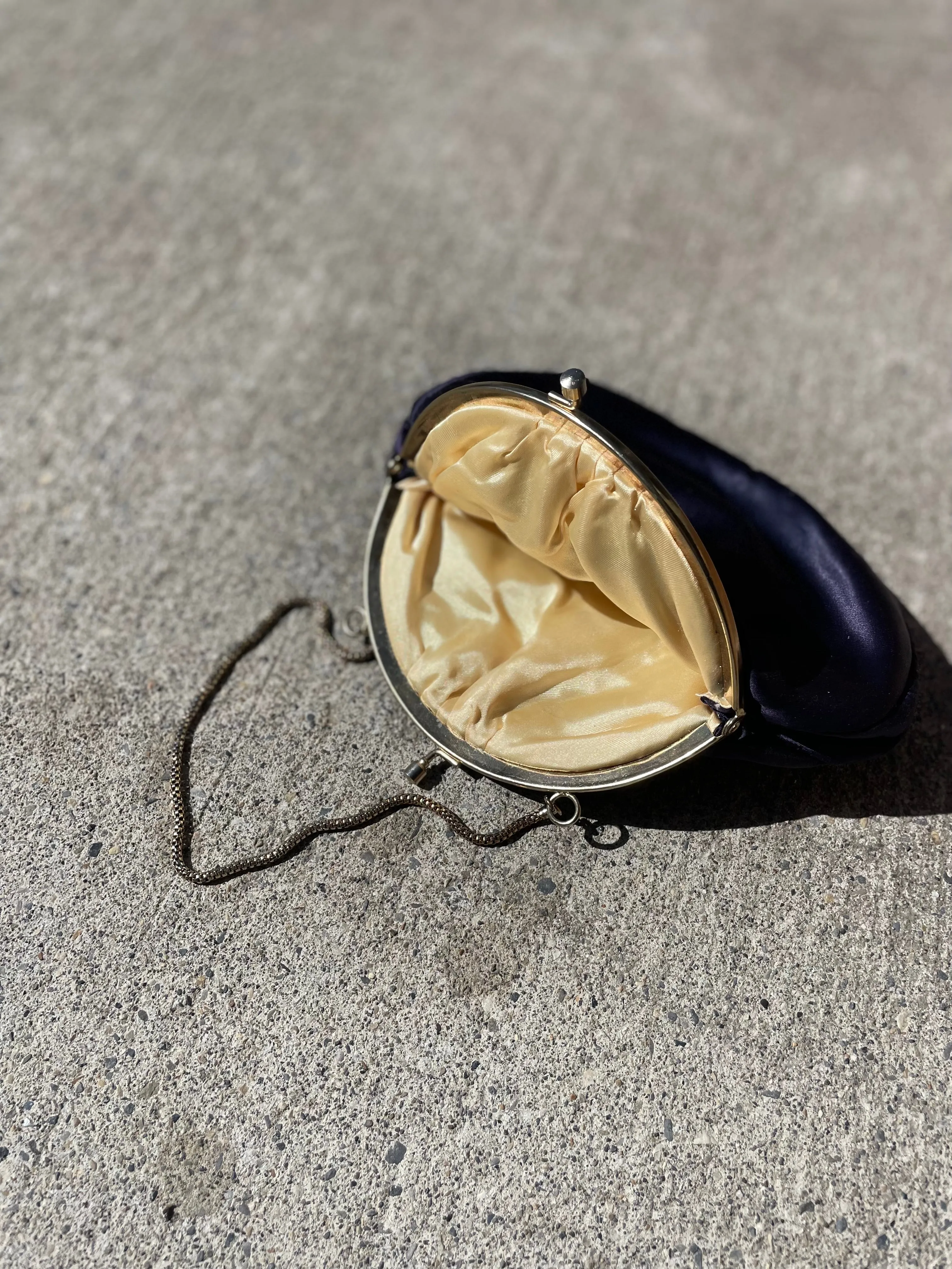 Vintage Midnight Blue Evening Bag Purse