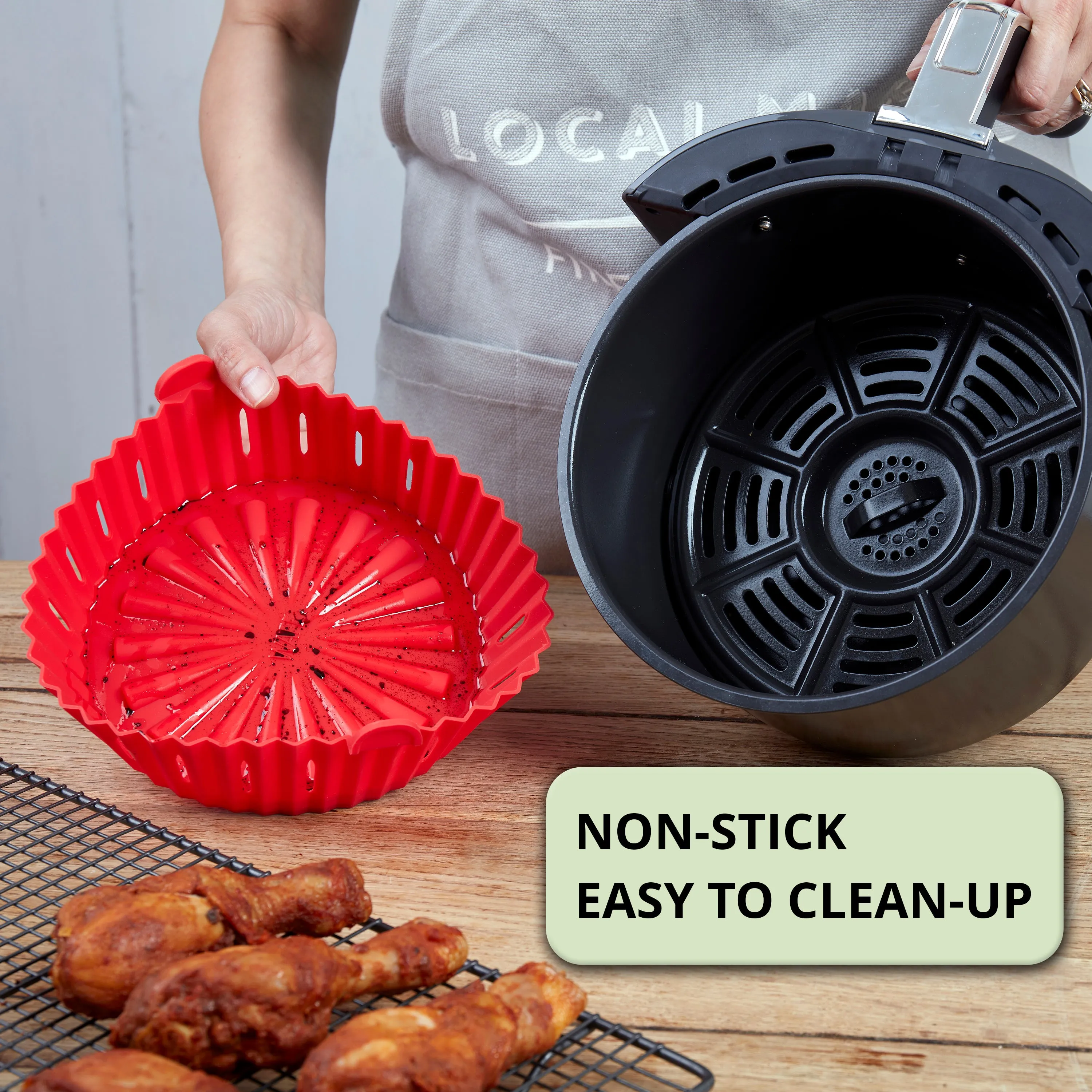 WAFE Silicone Air Fryer Liner 2PACK