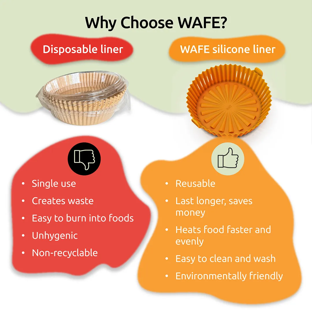 WAFE Silicone Air Fryer Liner 2PACK