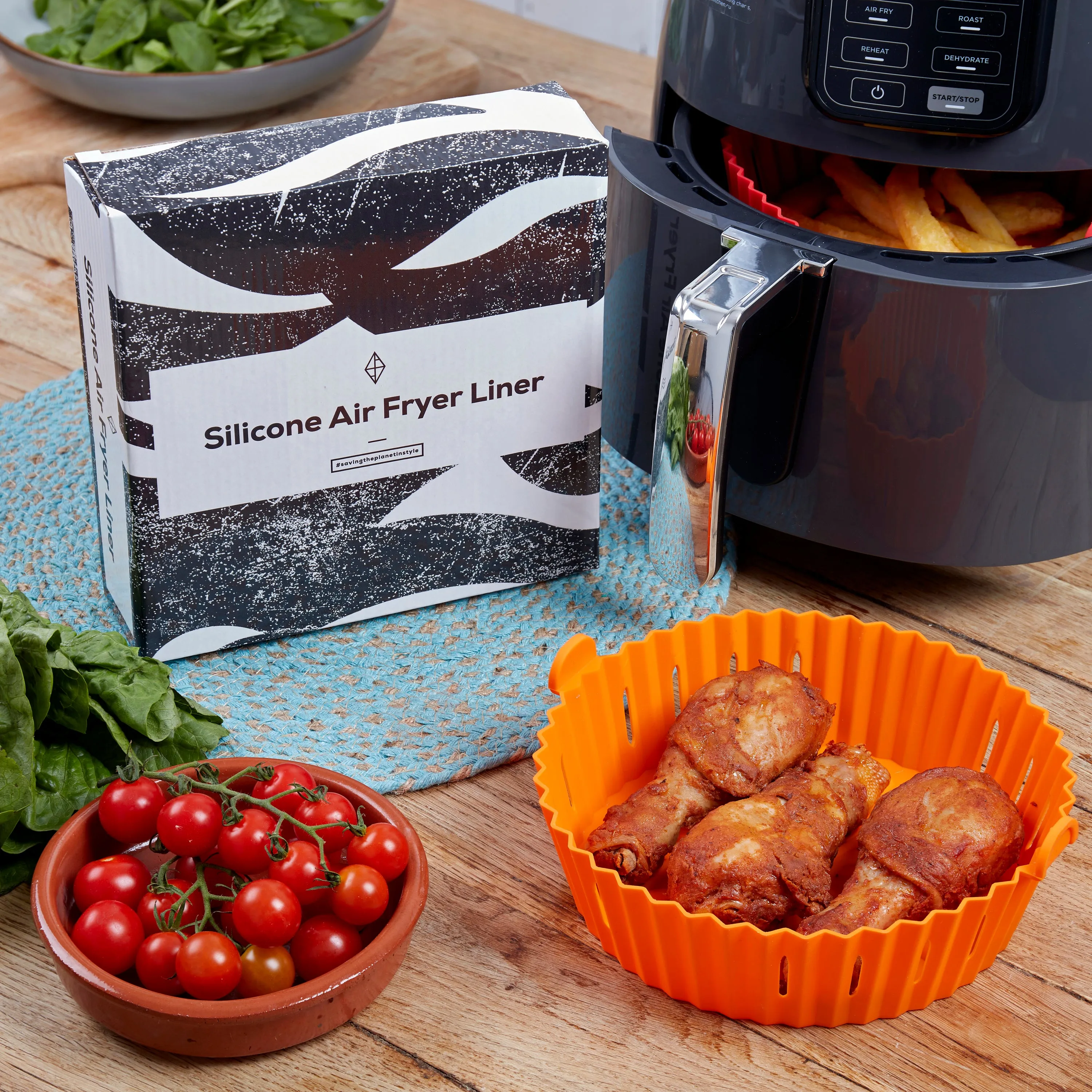 WAFE Silicone Air Fryer Liner 2PACK