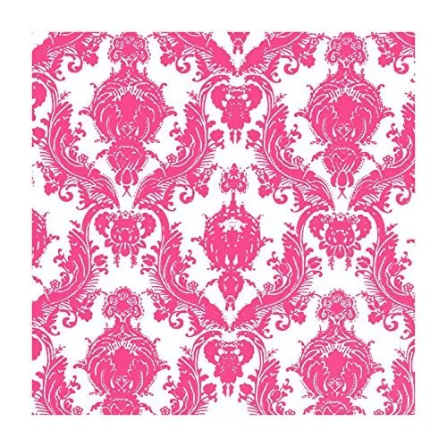 White and Fuchsia DA006 Damsel Self-Adhesive Wallpaper
