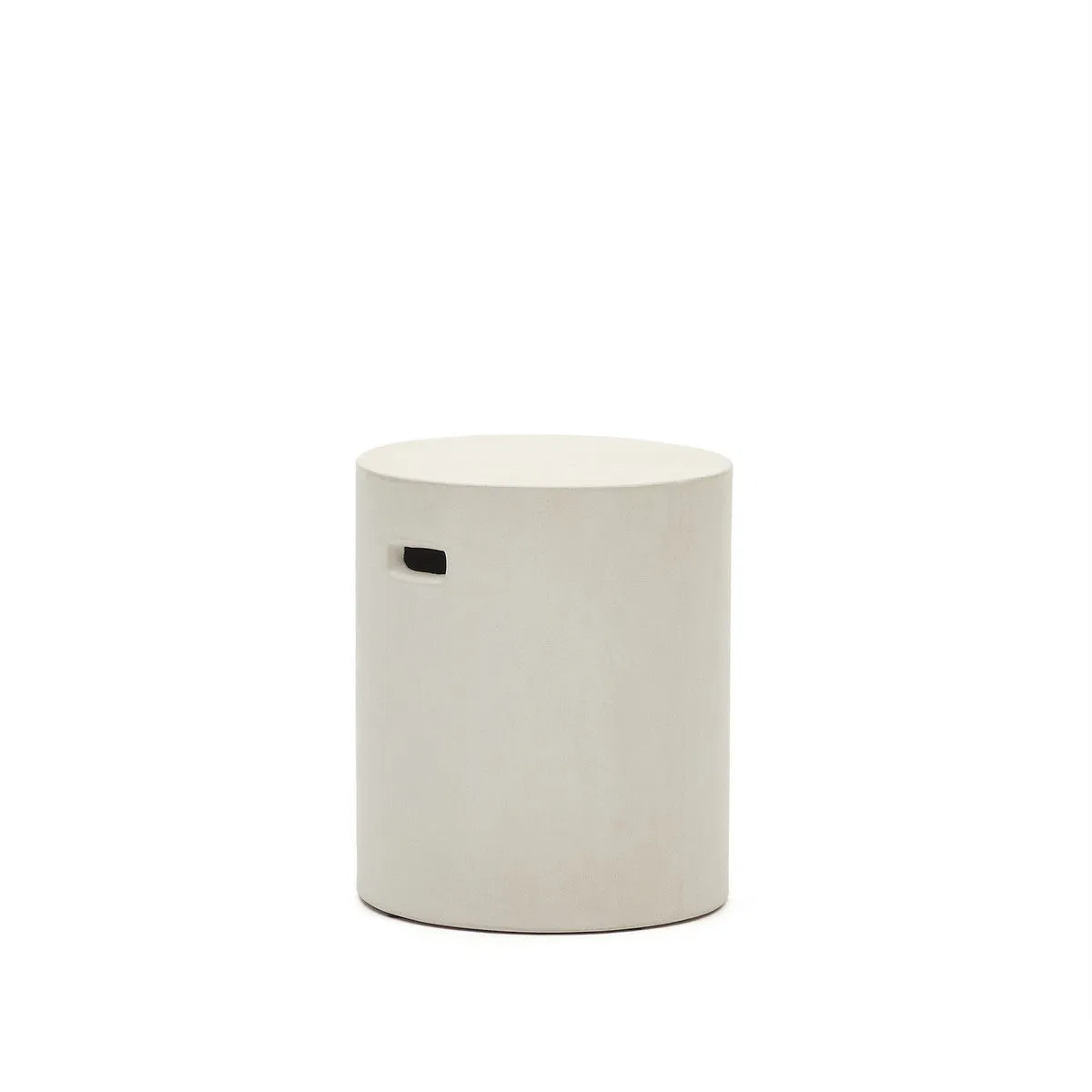 WHITE CEMENT SIDE TABLE