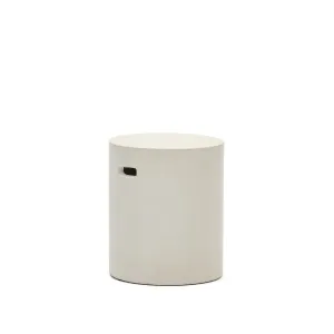 WHITE CEMENT SIDE TABLE