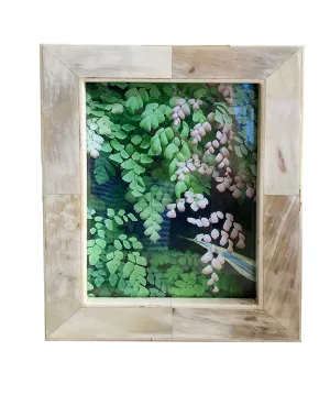 White Horn Frame W/ Bone Trim