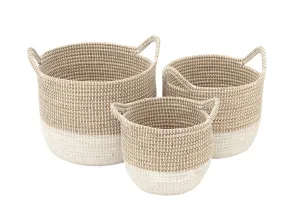 WHITE SEAGRASS BASKETS