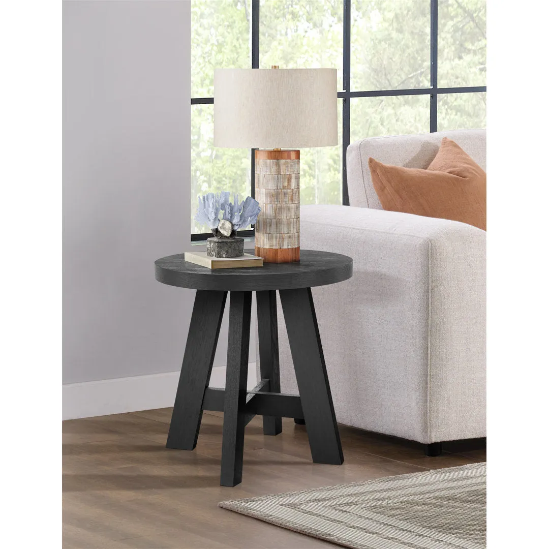 Wiese 22'' tall End Table The Twillery Co.® Color: Black