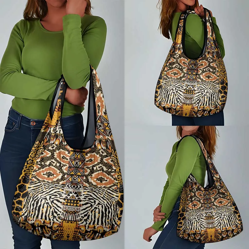 Wild Animal Skins Grocery Bag African Tribal Pattern LT15
