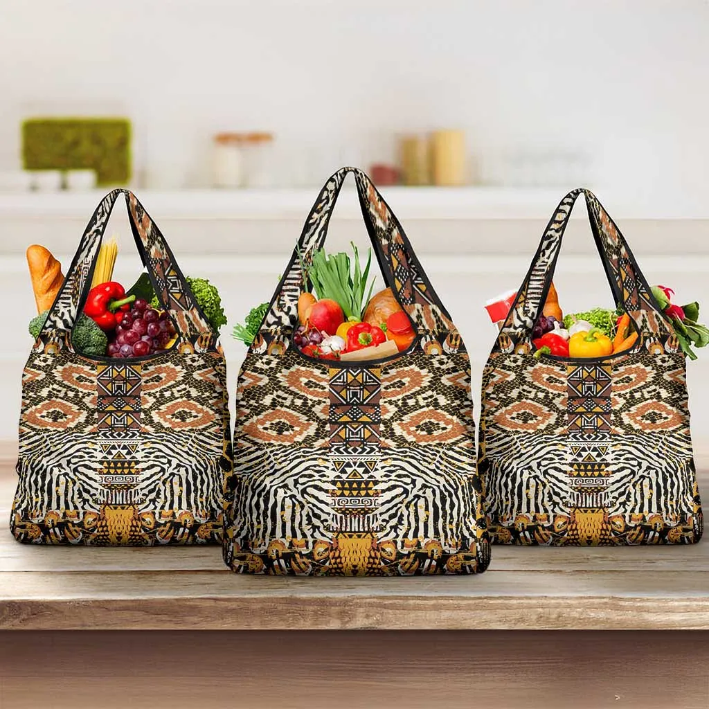 Wild Animal Skins Grocery Bag African Tribal Pattern LT15