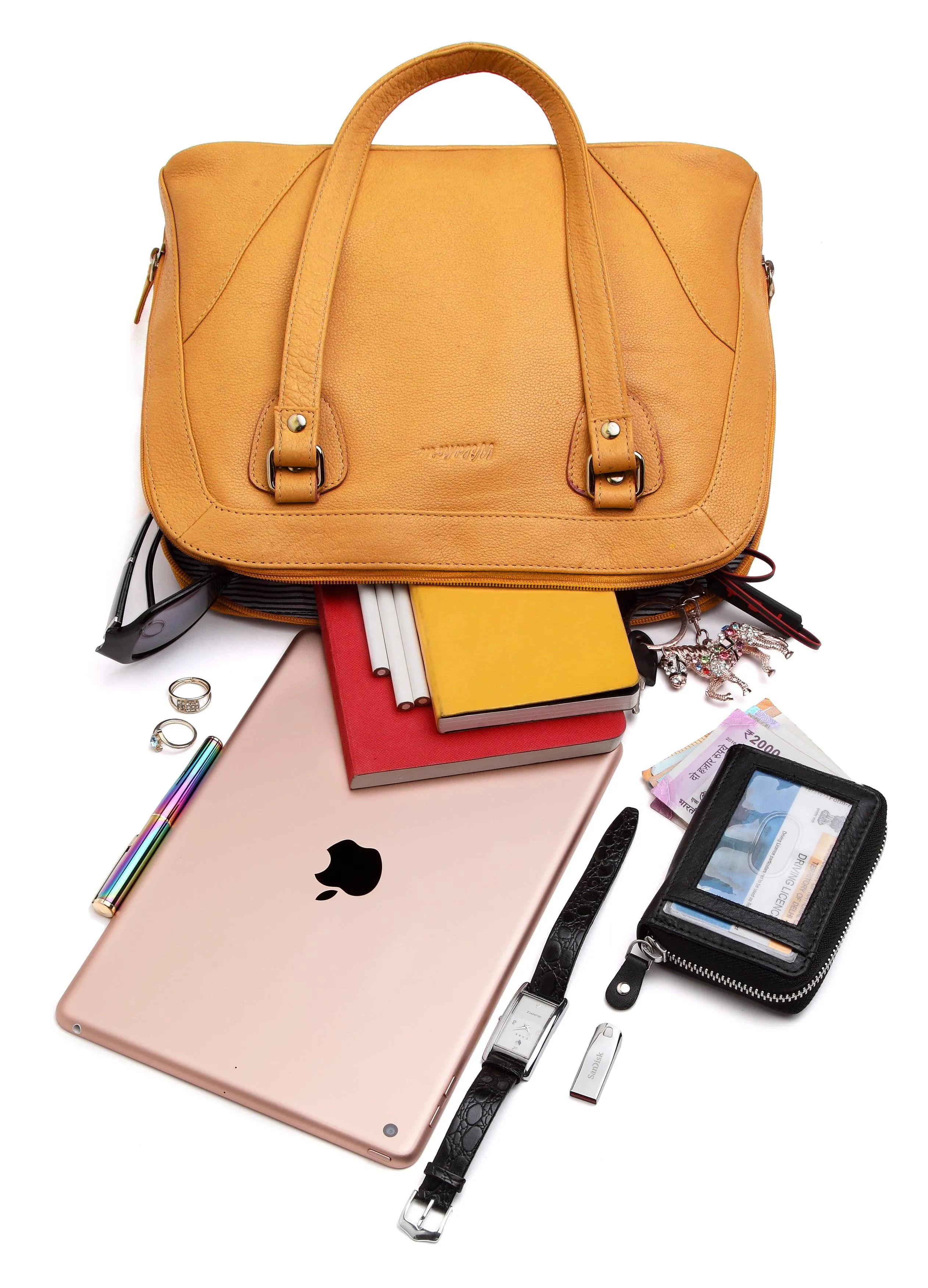 WildHorn® Upper Grain Genuine Leather  Shoulder Bag for Girls & Women.