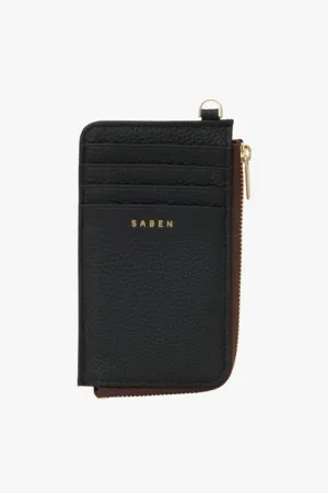 Winona Card Holder Black Leather