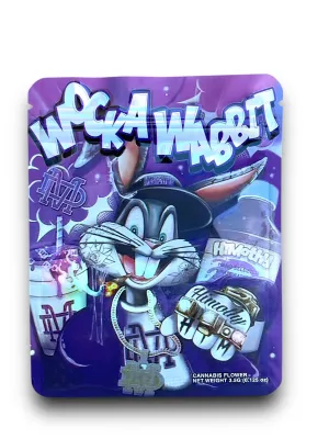 Wocka Wabbit (Blue Bunny) Mylar Bag 3.5 Grams | Ziplock Baggies