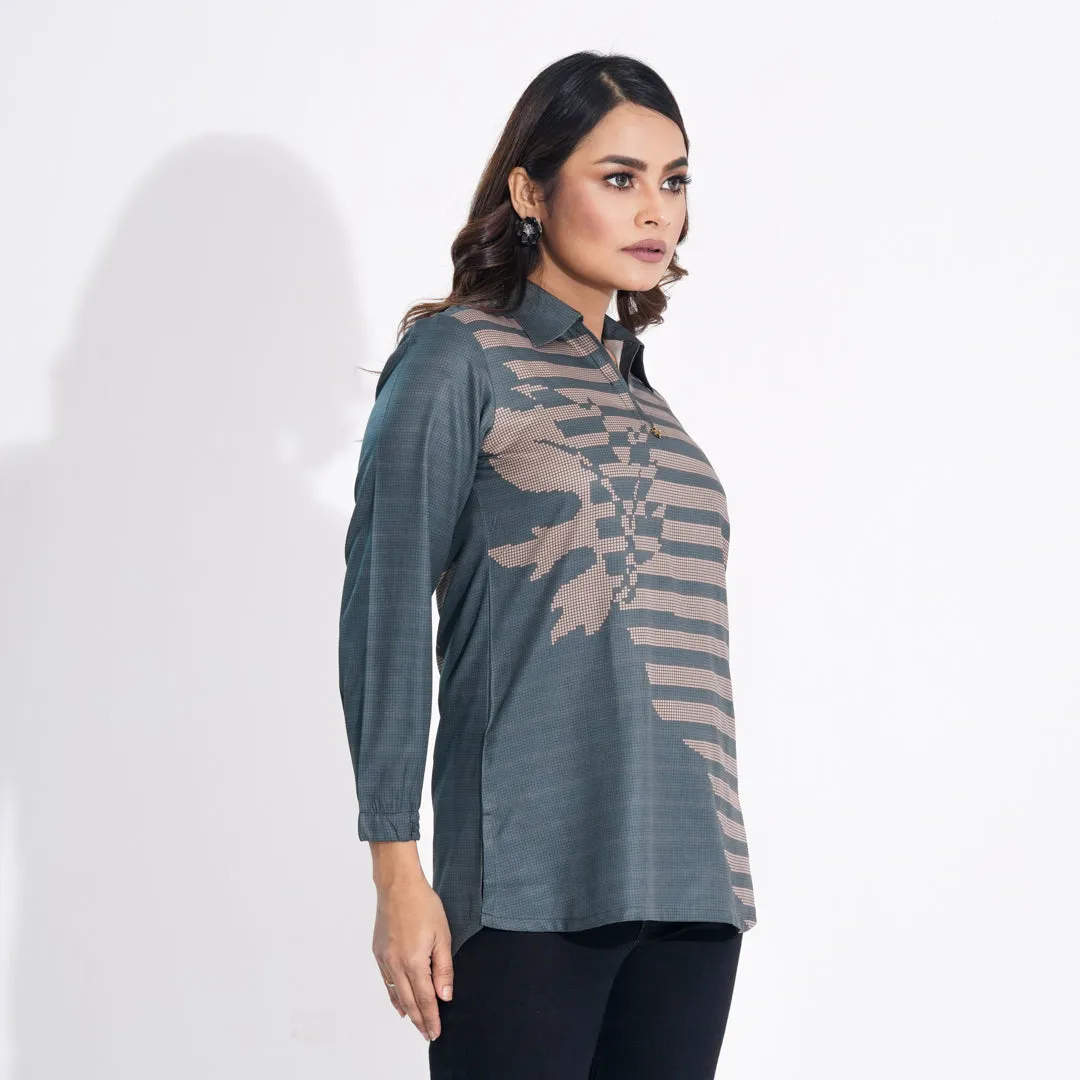 Women Green Ethnic Top