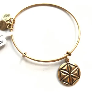 Women's Alex And Ani | Aphrodite's Flower Bangle Bracelet | Raf Gold