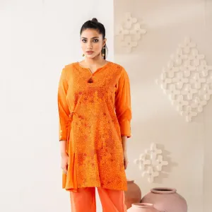 Womens Ethnic Tunic-Orange