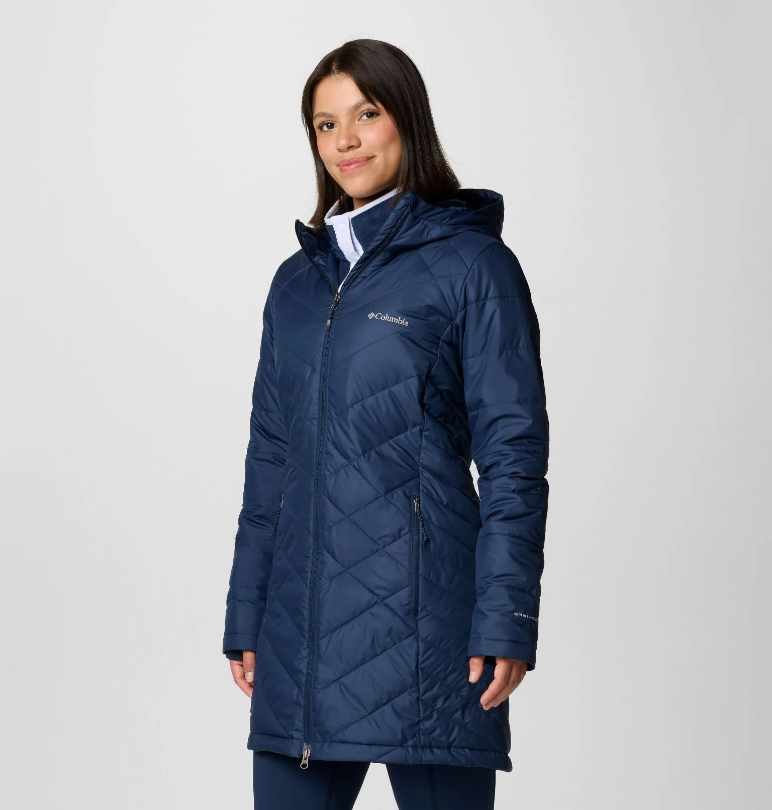 Women's Heavenly™ Long Hooded Jacket - Collegiate Navy - 1738161