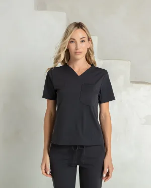 Women's Titanium V-Neck Scrub Top