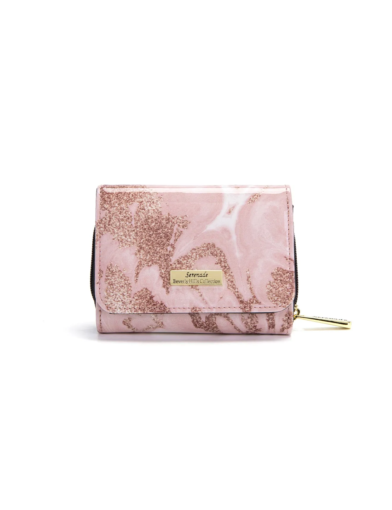 ZAHIRA  SML PATENT LEATHER WALLET WITH RFID- WSF1703