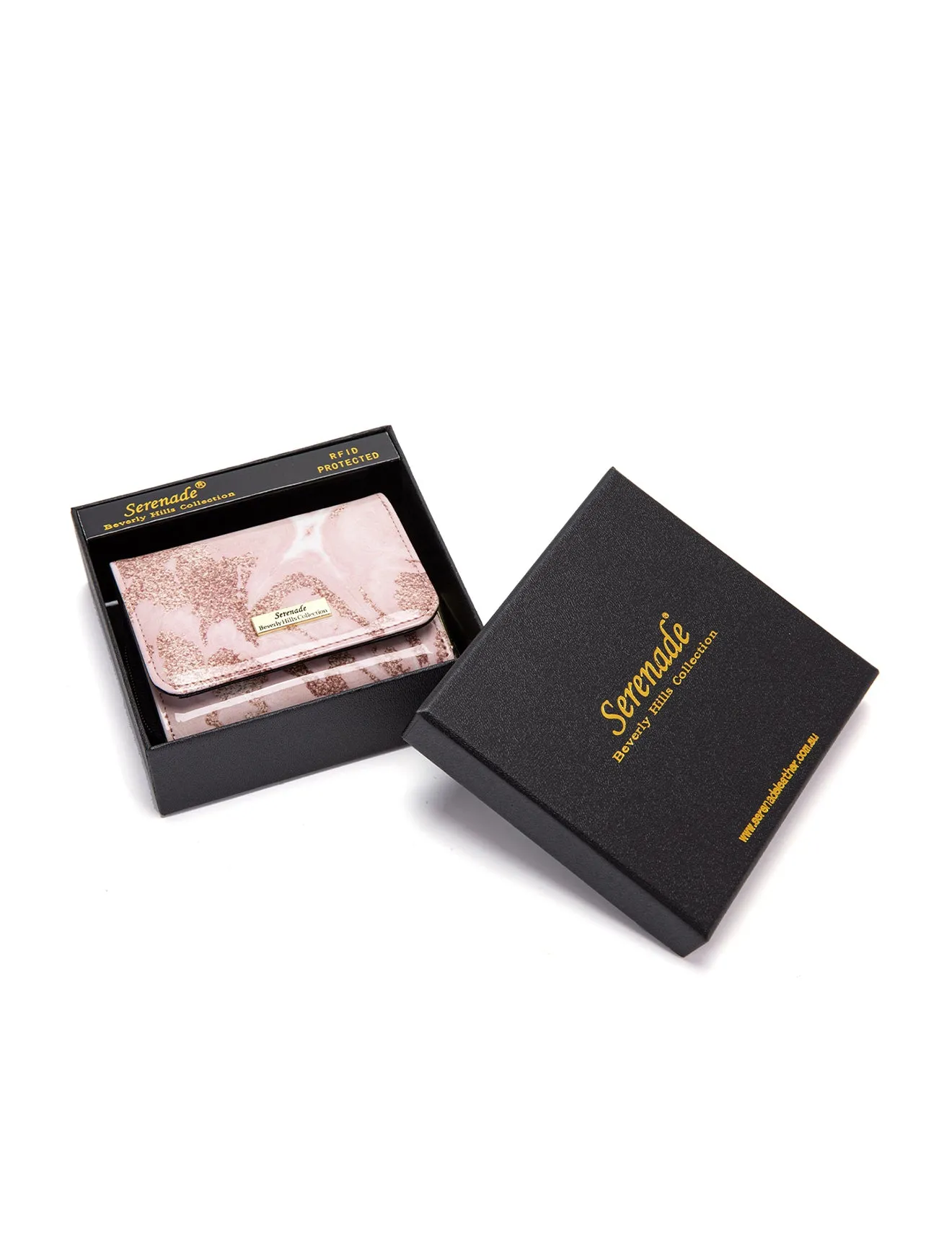ZAHIRA  SML PATENT LEATHER WALLET WITH RFID- WSF1703