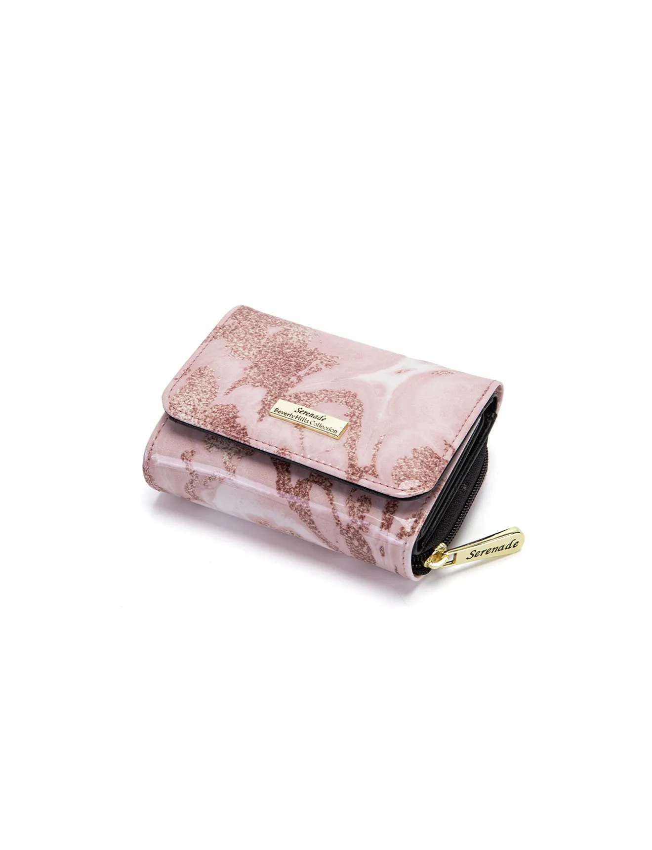 ZAHIRA  SML PATENT LEATHER WALLET WITH RFID- WSF1703