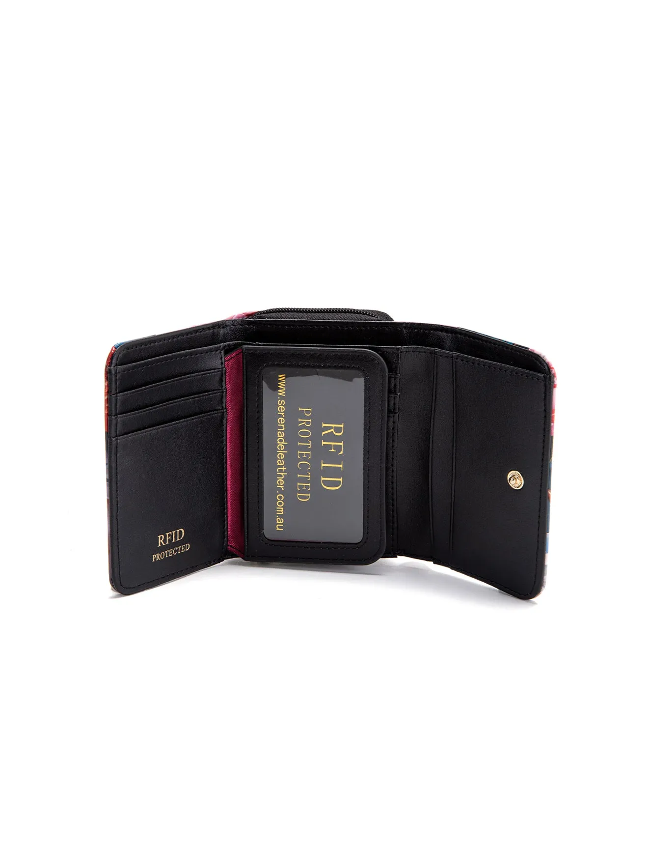 ZAHIRA  SML PATENT LEATHER WALLET WITH RFID- WSF1703